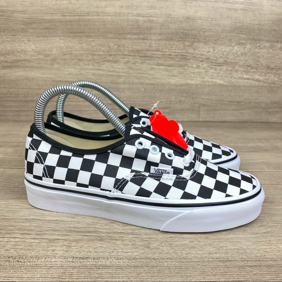 Vans Authentic Checkerboard Black White Shoes - Picture 3 of 7